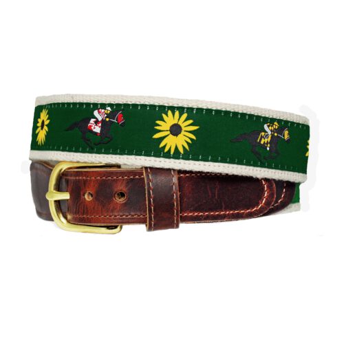 Off To The Races Leather Tab Belt | Charm City Clothing