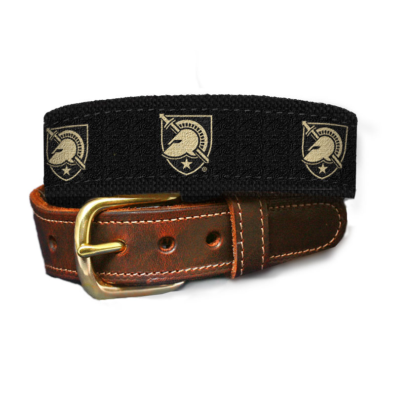 USMA Athena Shield Leather Tab Belt