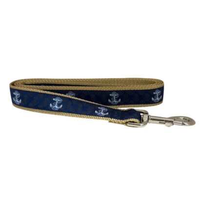 Navy Anchor Dog Leash