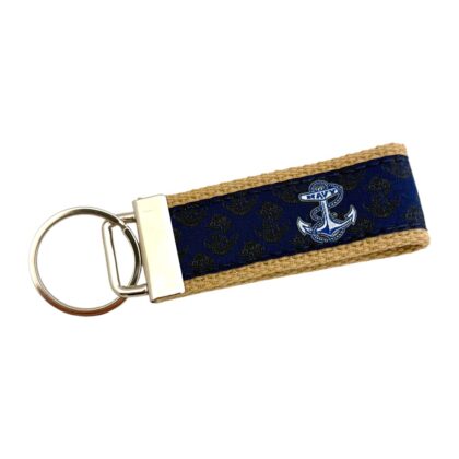 Navy Anchor Key Fob