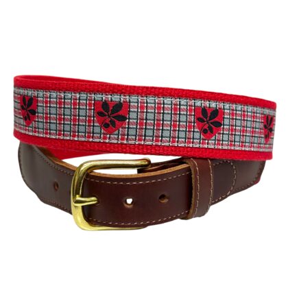Buckeye Tartan Leather Tab Belt